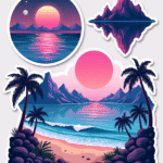 Mountains & Beaches - Sticker Sheet v1